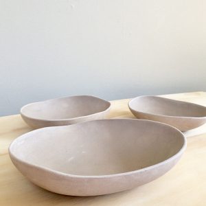 ceramic bowls moulded on stones from Makara beach