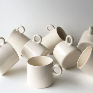 On Edge ceramic cups by Karin Amdal