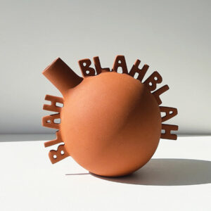 Blah Blah Blah ceramic teapot by Karin Amdal