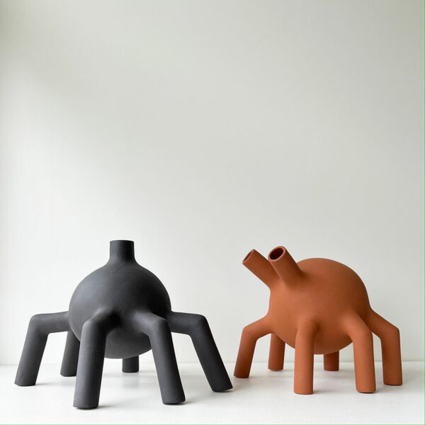 Creature ceramic vase by Karin Amdal