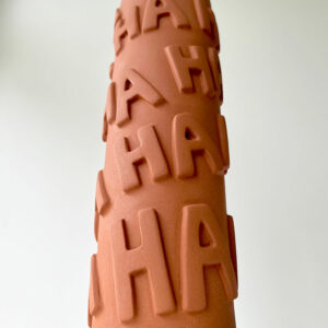 Hahaha ceramic vase by Karin Amdal
